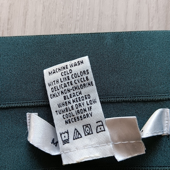 Max Studio Bodycon Pencil Skirt Stretchy Wide Waistband Forest Green Medium - Picture 9 of 10